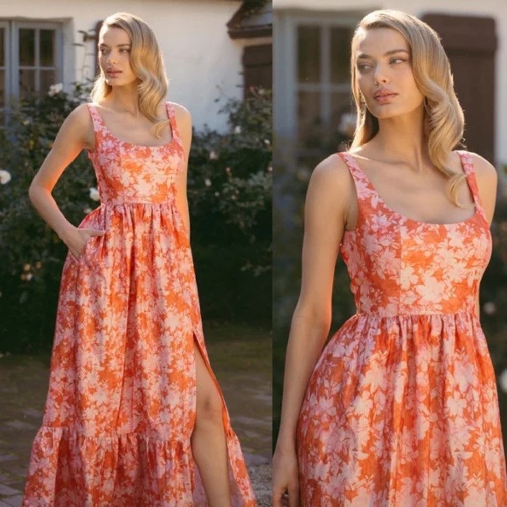 Hutch‎ Womens Beanie Maxi Dress Orange size 0 NWT